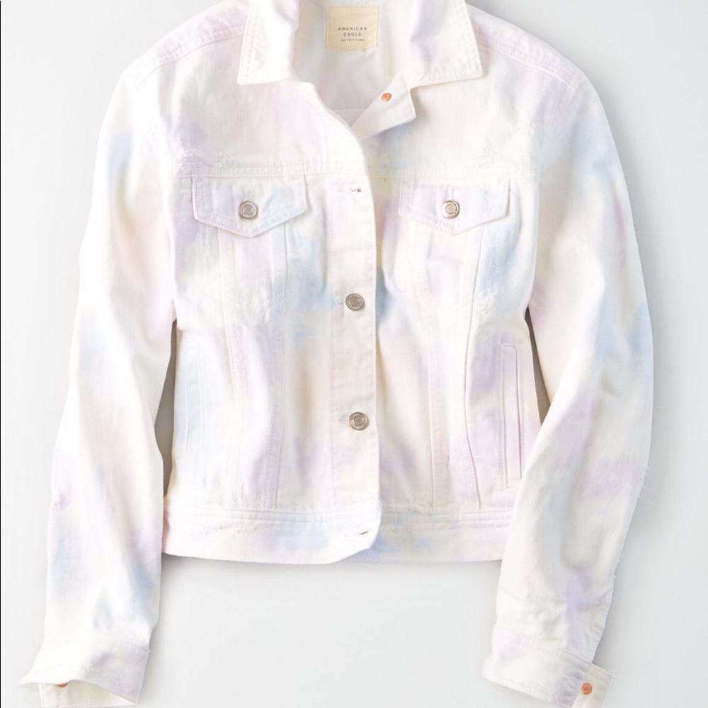 American Eagle Jacket Tie Dye Distressed BNWT